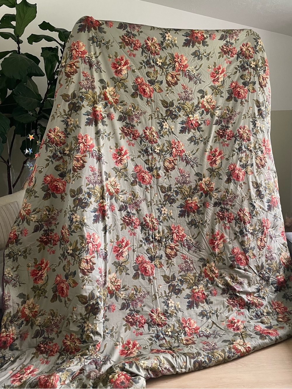 CHAPS Ralph Lauren Home Floral Comforter Reversible Cottagecore  108x96 King